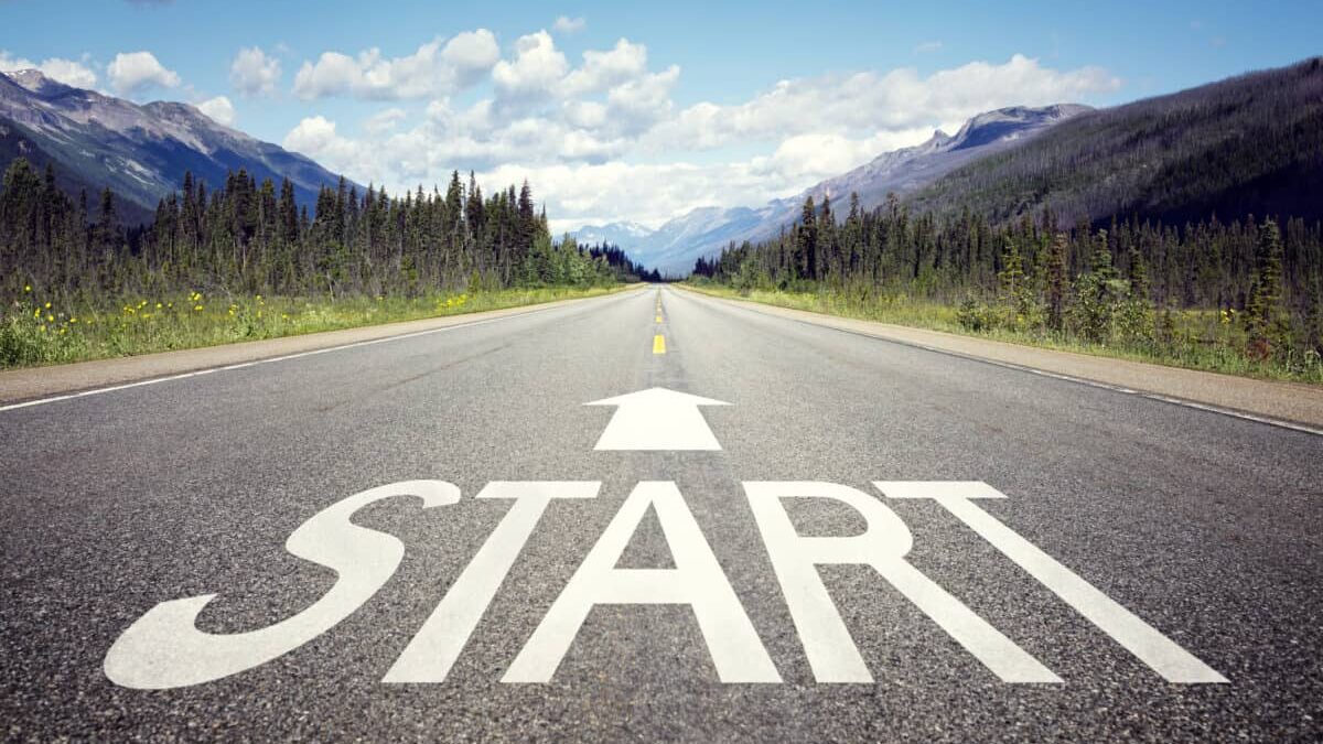 Start line on the highway