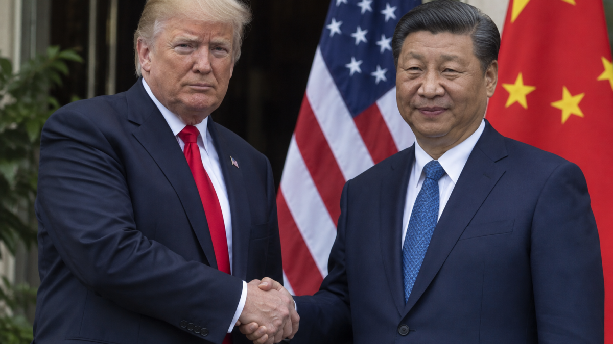 Donald Trump and Xi Jinping at a summit